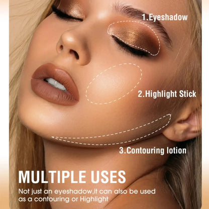 Waterproof Long Lasting Metallic Eyeshadow Sticks Satin Finish 16 Vibrant Colors Professional Makeup Pencil Crayon Set 8PCS