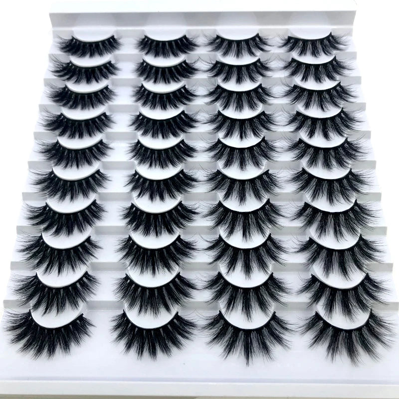 16 Pairs 3D Mink Lashes Natural False Eyelashes Dramatic Volume Fake Lashes Makeup Eyelash Extension Silk Eyelashes