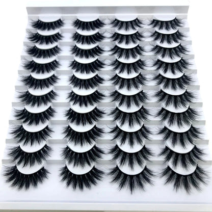 16 Pairs 3D Mink Lashes Natural False Eyelashes Dramatic Volume Fake Lashes Makeup Eyelash Extension Silk Eyelashes