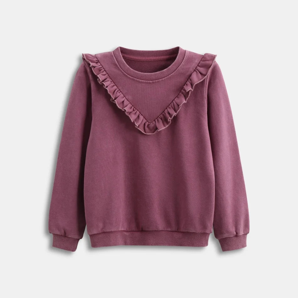 2026 Ali Plus new AW26 Compass Collection Dusty pink Muted blue washed denim oversized sweatshirt kids girl boy baby clothing