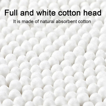 1000Count Cotton Swabs Cotton Swabs for Ears Double Round Bamboo Sticks Cotton Buds Suitable for Makeup and Cleaning HZM01