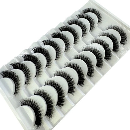 New Cat Eye Artificial Mink Eyelash 3D Curling Natural and Realistic Messy Tail Eye Extended Soft Eyelash