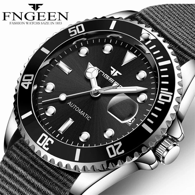 FNGEEN 9001 Luxury Brand Men's Watch Steel Tourbillon Frame Mechanical Watch Luminous Automatic Date Diamond Watch 2026