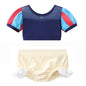Fairy Tale Princess Swimsuit for Girls Elsa Anna Snow White Swimwear Belle Child Kids Toddler 2-8Y Bathing Suit with Skirt