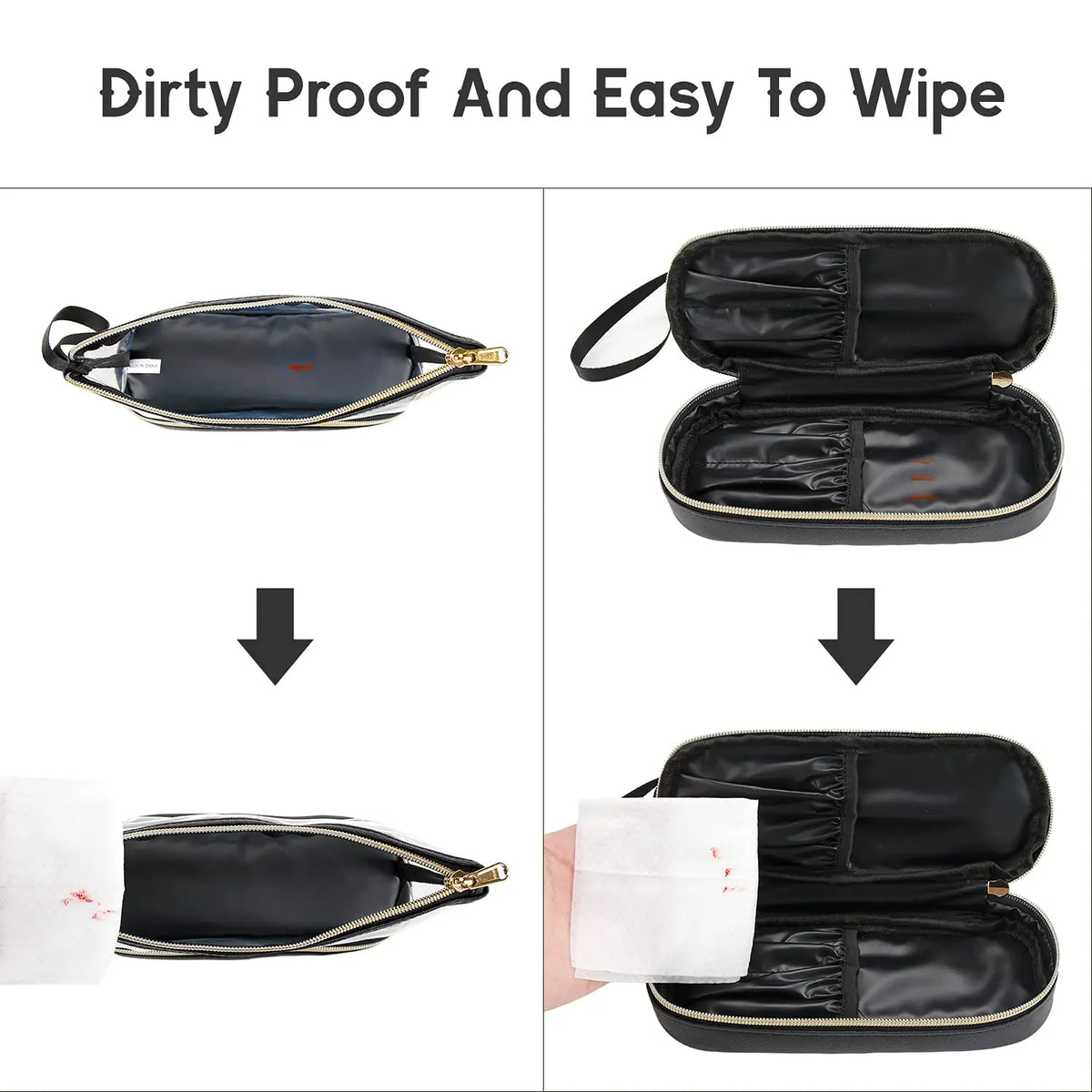  Double-Layer Large Capacity Makeup Bag, Multifunctional Wet and Dry Separation Travel Toiletry Bag, Makeup Brush Organizer