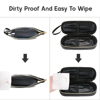  Double-Layer Large Capacity Makeup Bag, Multifunctional Wet and Dry Separation Travel Toiletry Bag, Makeup Brush Organizer