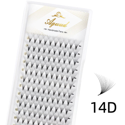 AGUUD 5 Trays/Lot Thin Roots Slim Base Premade Fans Lash Sharp Pointy Base Promade Russian Volume Fans Eyelash Extensions Faux