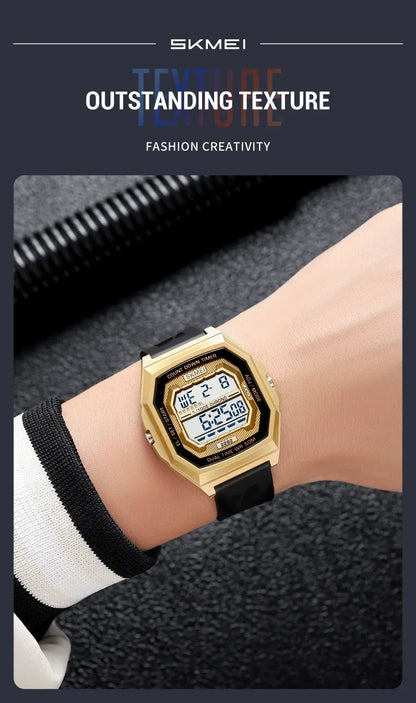 SKMEI 2282 Watches For Men Women 5Bar Waterproof Stopwatch Countdown Wristwatches Reloj Hombre Fashion Digital Sport Electronic