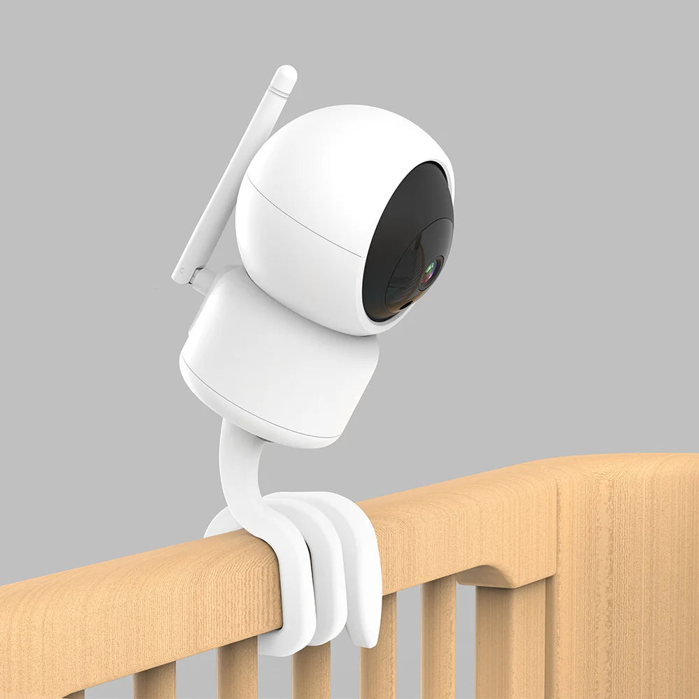 IP Camera Holder Stand Baby Monitor Wall Mount Silica gel Bracket Hole-Free Crib Cradle Rod Hose Holder Flexible Twist Mounting