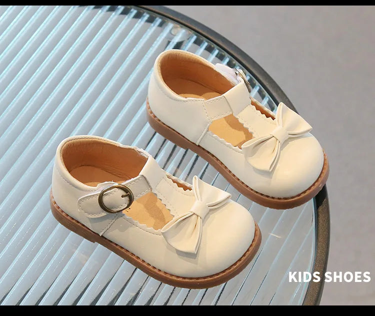 Girls Oxfords 2024 Spring Autumn Children Leather Shoes Girls Cute Sweet T-strap Shoes Toddler Girl Shoes School Performance