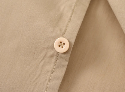 Children's Shirt in the Spring and Autumn New Boys and Girls Suit Collar Shirt Children's Pure Color Long Sleeve Shirt
