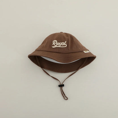 New Embroidered Letter Baby Bucket Hats Spring Sunhat Fishing Hat Sunshade Visor Boy Girl Outdoor Fashion Beach Cap For 6-24M