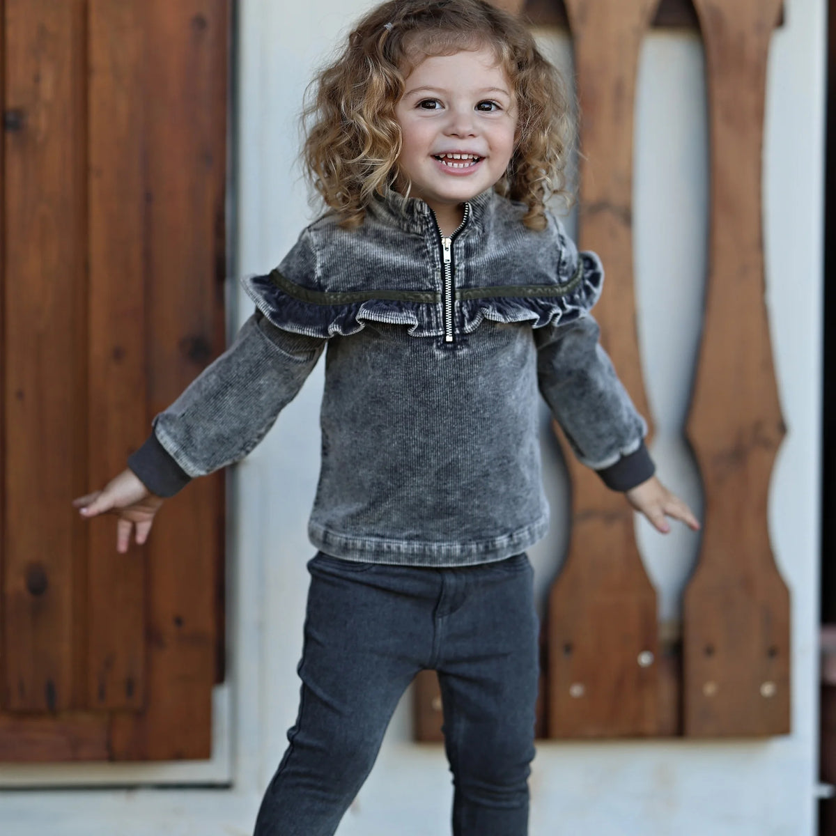 Barcali 26AW Kids Washed Corduroy Clohes Girl Set Long Sleeves Dress Toddler Set Baby Outfits Boys Sweatshirts Soft Cotton