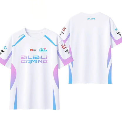League of Legends BLG Uniform Jersey E-sports T Shirts LPL Fans ESports Game Support T-shirts Unisex Short Sleeve Tops Tee