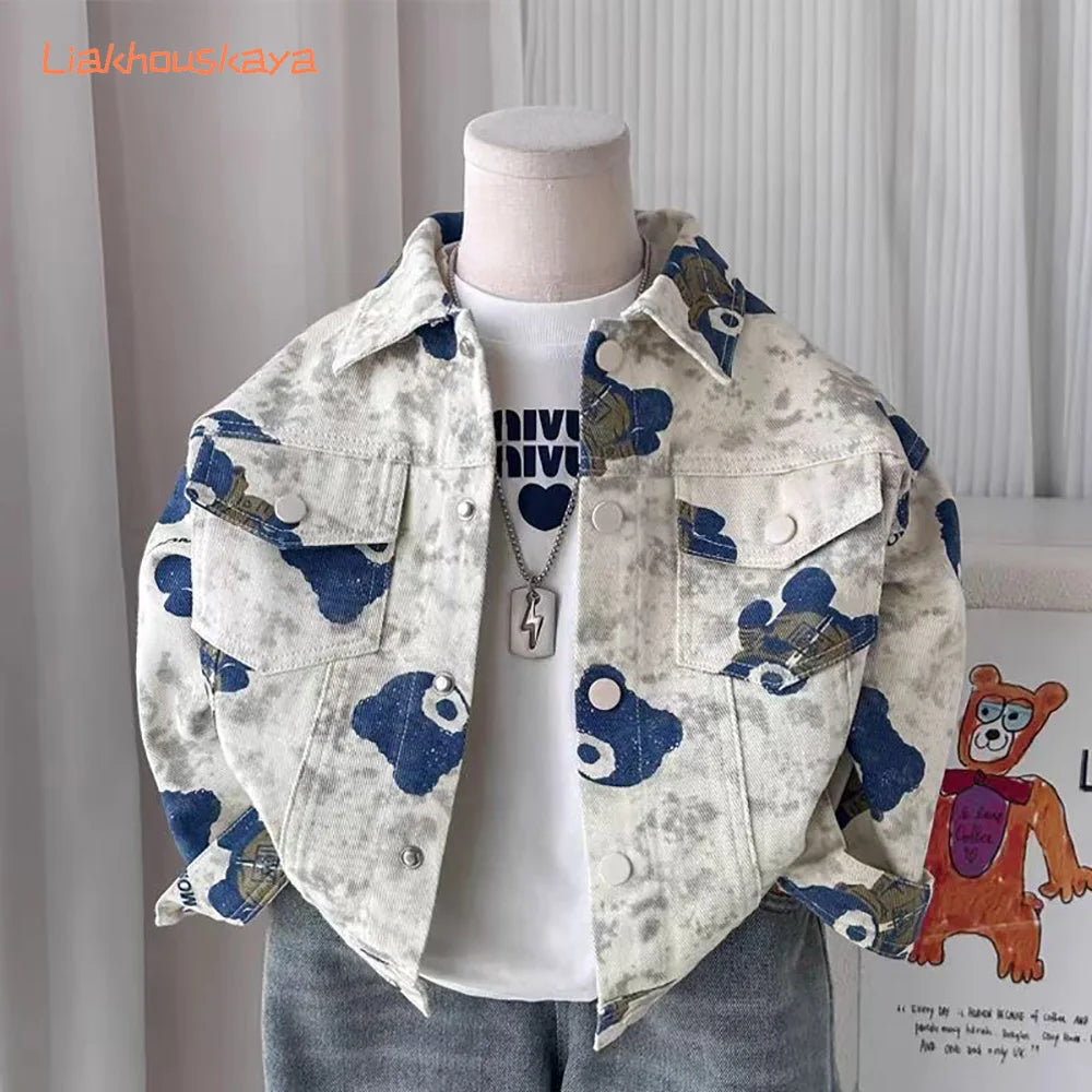 2026 New Boys Spring Autumn Jacket Fashion Casual Coat For Kids Toddler Baby  Outerwear All Match Streetwear Children Clothing