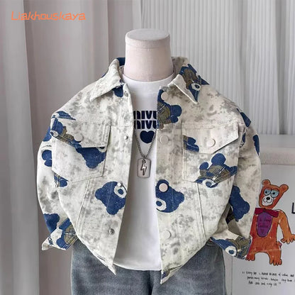 2026 New Boys Spring Autumn Jacket Fashion Casual Coat For Kids Toddler Baby  Outerwear All Match Streetwear Children Clothing