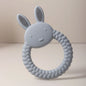 Silicone Teether Baby Gift Easter Bunny Shaped Cartoon Cute Teething Toy Chew Bead Sensory Gum Relief Soother