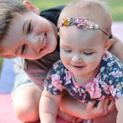 Beautiful Lovely Baby Flower Headbands Newborn Head Band for 0-12 Months Infant Headband Boutique Headwear High Elastic