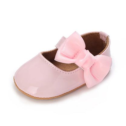 Toddler Girls' Fashionable Bowknot Princess Shoes, Comfortable Soft Mary Jane Flat Shoes Suitable For Parties And Various Activi