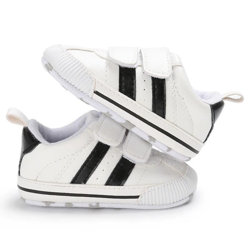 Baby Boys Girls Spring Autumn Shoes 0-1 Year First Walker Fashion Striped Rubber Soles Casual Sports Newborn