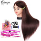 85% Real Human Hair Mannequin Head Without Make-up Professional Hairdressing Training Head For Hair Styling Braid Curl Cut DIY