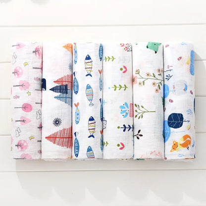120cm*110cm Swaddle Blanket Baby Cotton Muslin Wrap Baby Blankets Newborn Swaddle Bedding
