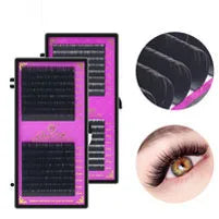 GLAMLASH L+/LC/LD/LU(M)/N Curl 7~15mm MIX 16rows/Case Mink Eyelash Extension Individual Lashes Soft False Eyelashes
