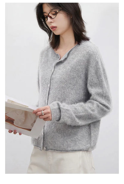 CHIC VEN New Women Knitted Cardigan Solid Long Sleeved Single-breasted Loose Casual Oversize Female Sweater Autumn Winter 2026