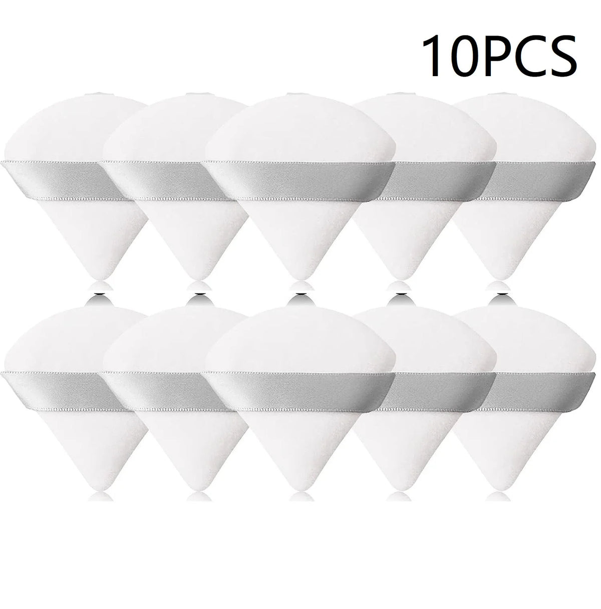 10PCS Triangle Finger Makeup Puff Soft Sponge Blender Wet Dry Powder Puff Reusable Portable Daily Face Cosmetic Beauty Tools