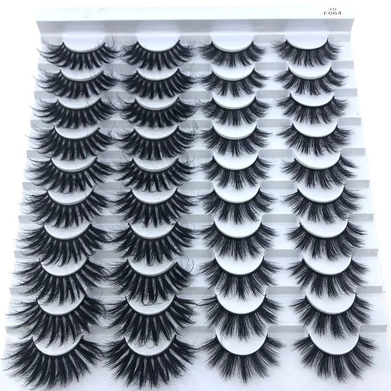 16 Pairs 3D Mink Lashes Natural False Eyelashes Dramatic Volume Fake Lashes Makeup Eyelash Extension Silk Eyelashes