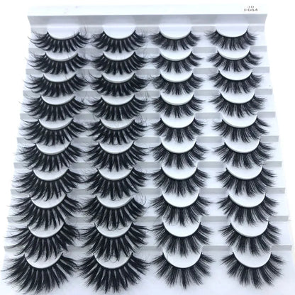 16 Pairs 3D Mink Lashes Natural False Eyelashes Dramatic Volume Fake Lashes Makeup Eyelash Extension Silk Eyelashes