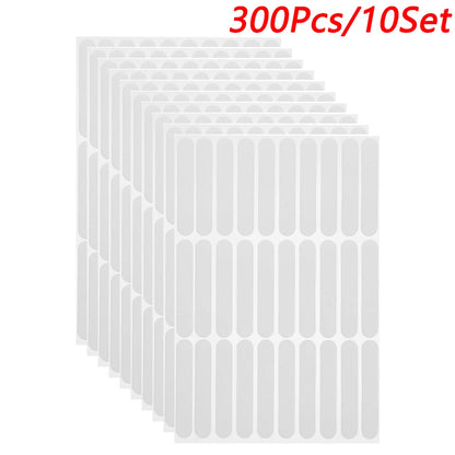 30Pcs Nail Art Adhesive Tape Double Sided Adhesive Transparent Nail Display Tape for Fingernails Decorative Beauty Stickers
