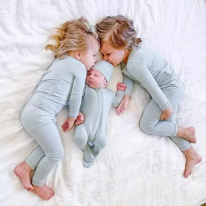 2026 Kids Pajamas Sets Bamboo Fiber Clothes Hight Elasticity Breathable Sleepwear Set For 1-7T Boy Girl Loungewear Suit