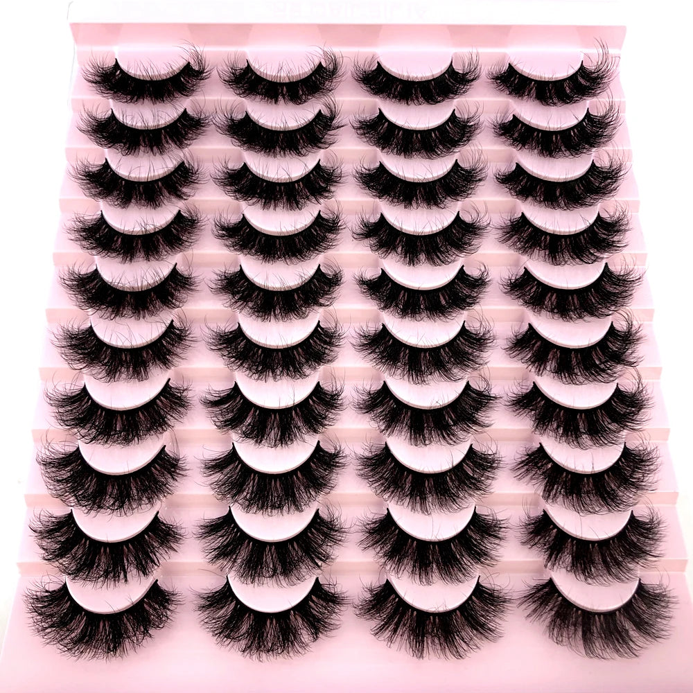 16 Pairs 3D Mink Lashes Natural False Eyelashes Dramatic Volume Fake Lashes Makeup Eyelash Extension Silk Eyelashes