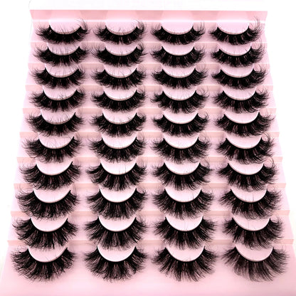16 Pairs 3D Mink Lashes Natural False Eyelashes Dramatic Volume Fake Lashes Makeup Eyelash Extension Silk Eyelashes