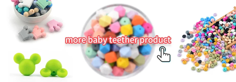 Bowknot 10pcs/lot Silicone Beads DIY Food Grade Silicone Teething Pacifier Cute Shaped Silicone teether Holder Accessories