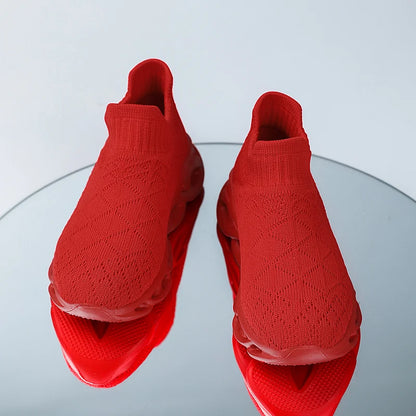 Children Sneaker Boys Sock Shoes Fashion Knit Spring Breathable Lightweight Running Sports Shoes Boy Slip on Casual Sneaker