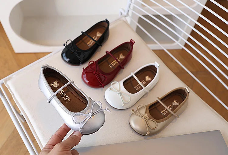 Children Flats Girls Shoes Spring Autumn Children Oxfords For Girl School Toddler Soft PU Leather Shoes Silver, Gold, Black