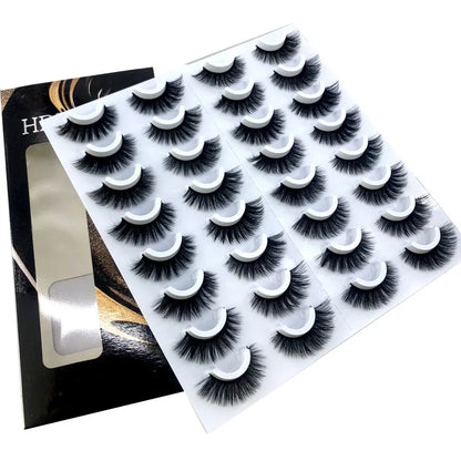16 Pairs 3D Mink Lashes Natural False Eyelashes Dramatic Volume Fake Lashes Makeup Eyelash Extension Silk Eyelashes