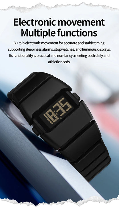 SANDA 9504 Retro Electronic Watch 5ATM Waterproof Night Light Display Snooze Alarm Clock Stopwatch Men's and Women's Watches2026
