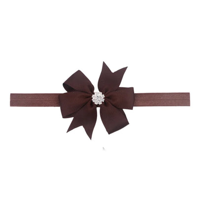 1 Piece Baby Headband Girl Bandage Ribbon Bowknot Infant Kids Hair Accessory Newborn Bow Crystal Toddler Band Headwear