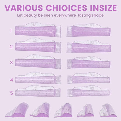 Lomansa 5 Pairs New C Curl Silicone Eyelash Perm Pads Sticky Lash Lift Pad Lifting 3D Eyelash Curler Accessories Makeup Tool