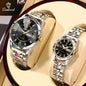 BINBOND 2pcs/Set Couple Watches 30M Waterproof Fashion Diamond Valentine Day Gift Stainless Steel Watch Men Women Quartz Watch