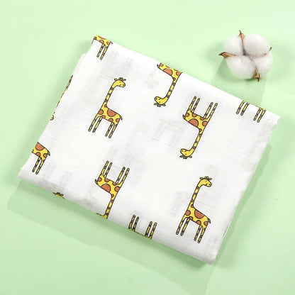 Newborn soft 100% muslin cotton swaddlle blanket infant baby wrap bath towel cover blanket 120x110cm