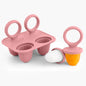 Baby Fruit and Vegetable Mold Silicone Hand Ring Popsicle Mold Baby Teething Teether Ice Cream Mold Baby Food Storage Container