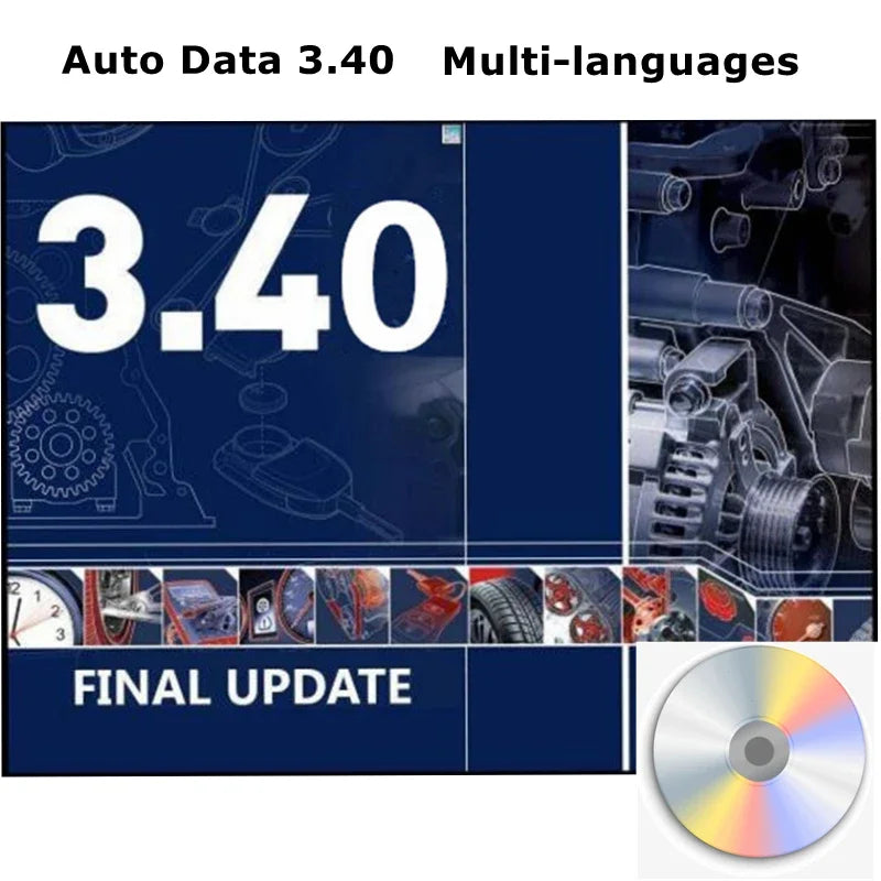 2025 NEW Sale Auto.data 3.40 Auto Repair Software Multi-languages Spanish Portuguese Wiring Diagrams Data+Install Video Guide