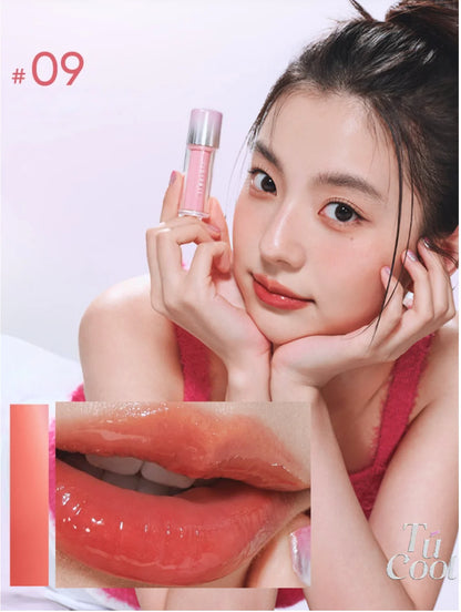 Judydoll Dual Finish Watery Lip Gloss 2.4g Nurturing Hydrating Color Fresh Makeup Cosmetics