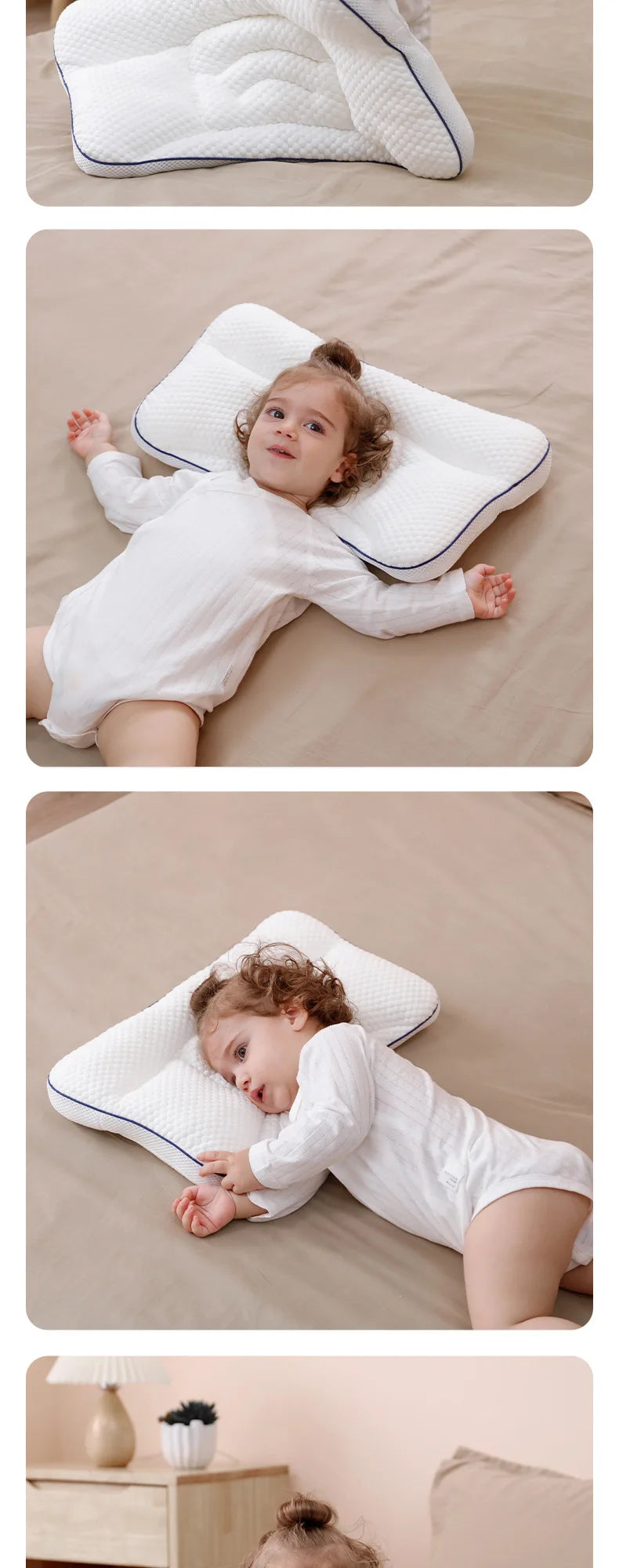 1-16 Years Kids Pillow Neck Protection Children's Partition Pillows Baby Bedding Kindergarten All Seasons Kids Sleeping Pillow