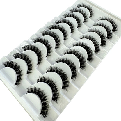 New Cat Eye Artificial Mink Eyelash 3D Curling Natural and Realistic Messy Tail Eye Extended Soft Eyelash