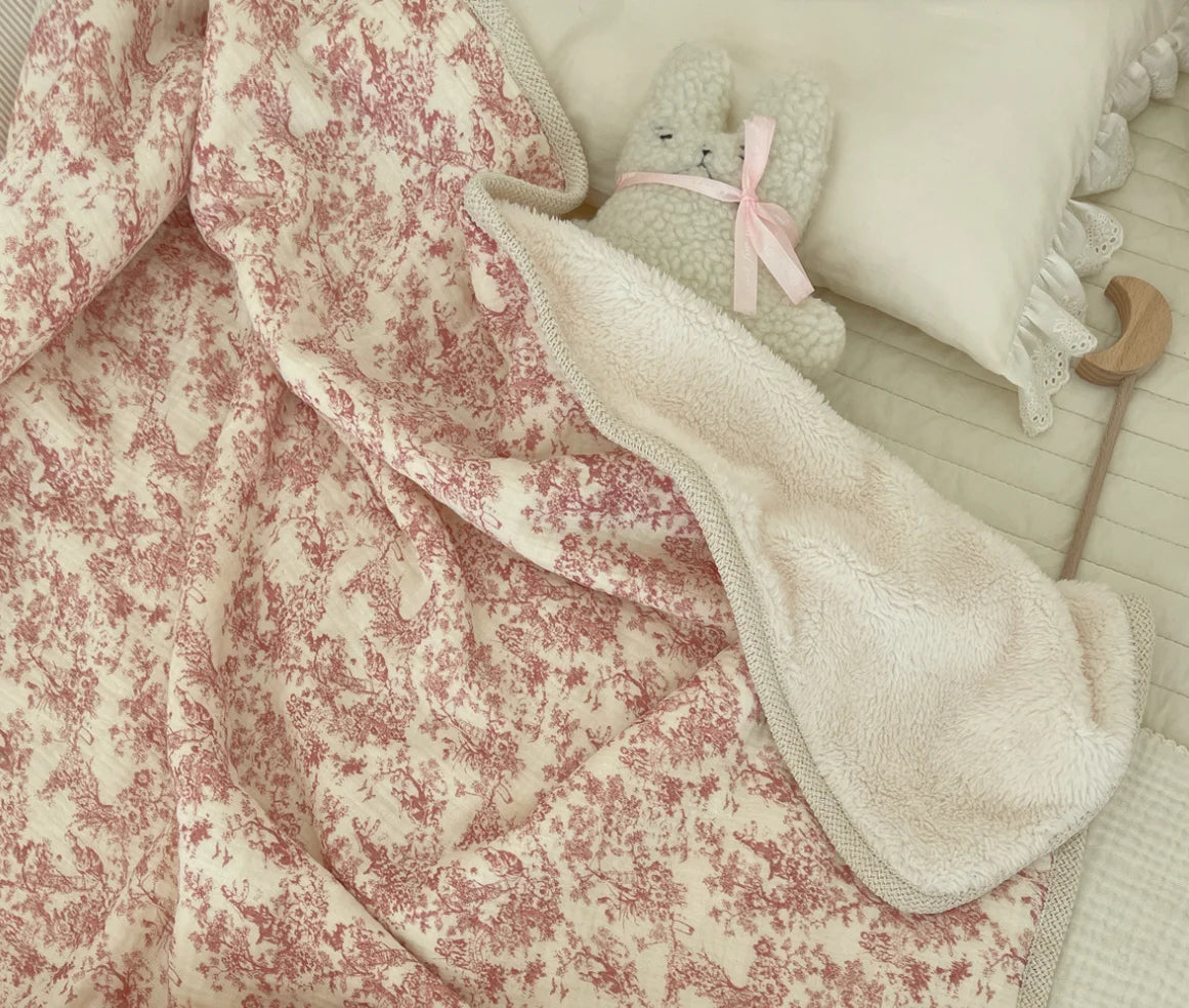 Muslin Baby Blanket Newborn Infant Swaddles Wrap Blankets Winter Fleece Thermal Crib Stroller Sleep Cover Soft Throw Blankets